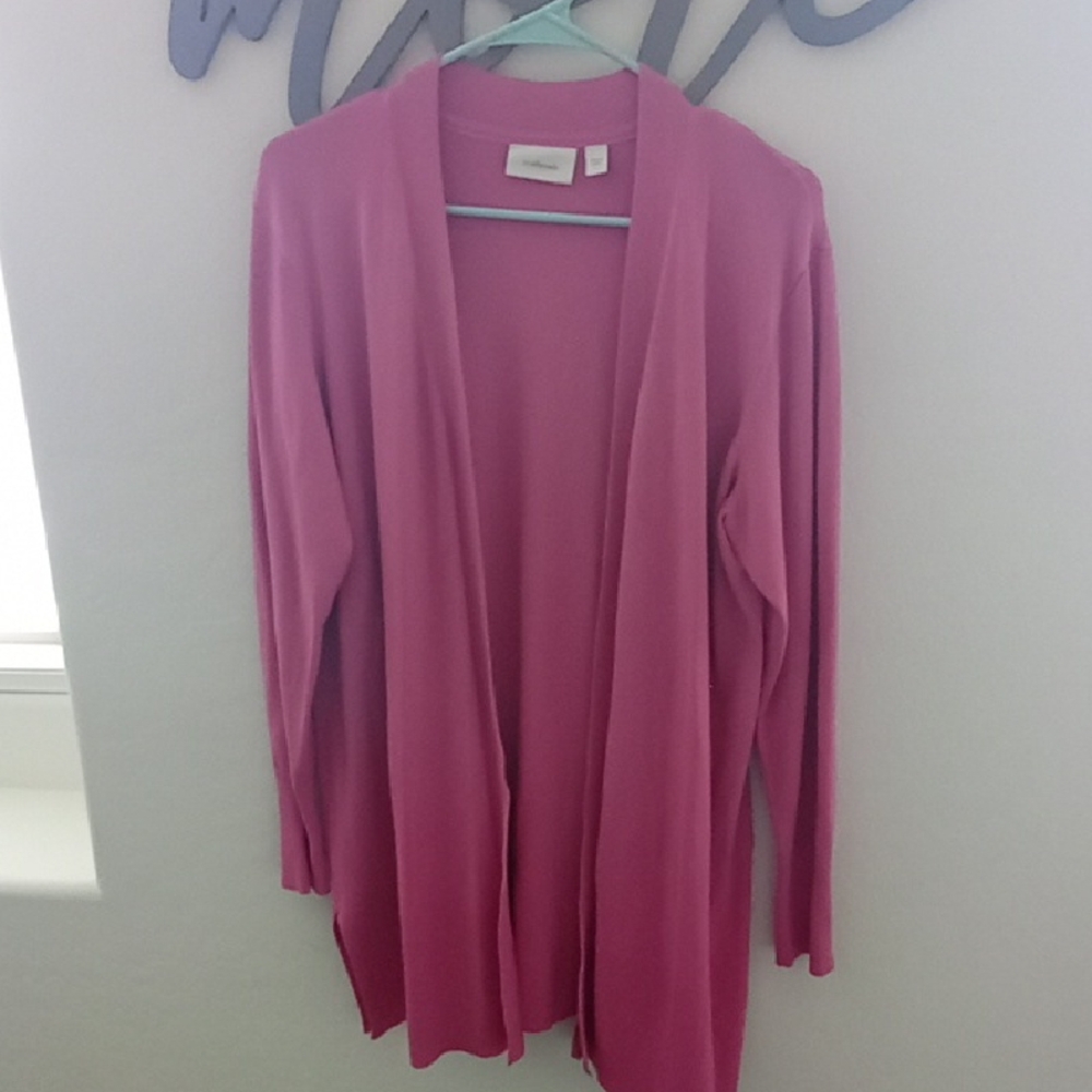 Ladies Open Strawberry Pink Cardigan